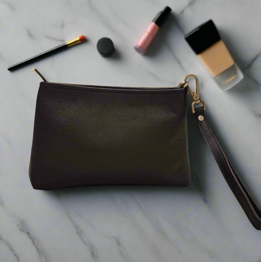 Leather Makeup Pouch