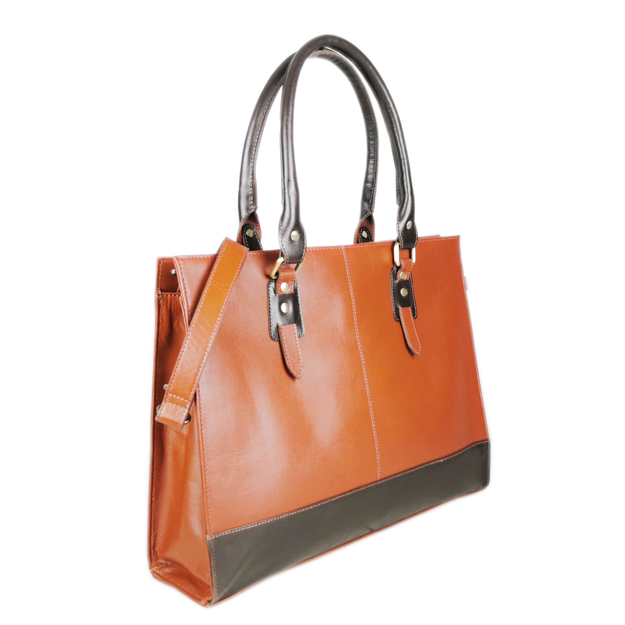The Signature 17 Leather Laptop Bag Brown Brown 17 Bag Only No Personalization
