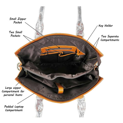 Leather Work Bag Women