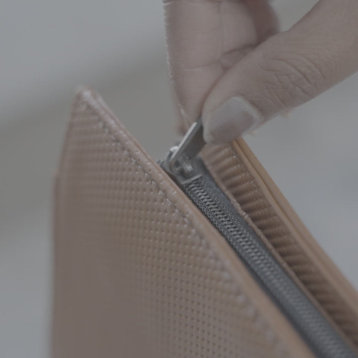 Load video: Leather Work bag for women with Original YKK zipper